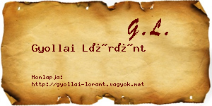 Gyollai Lóránt névjegykártya